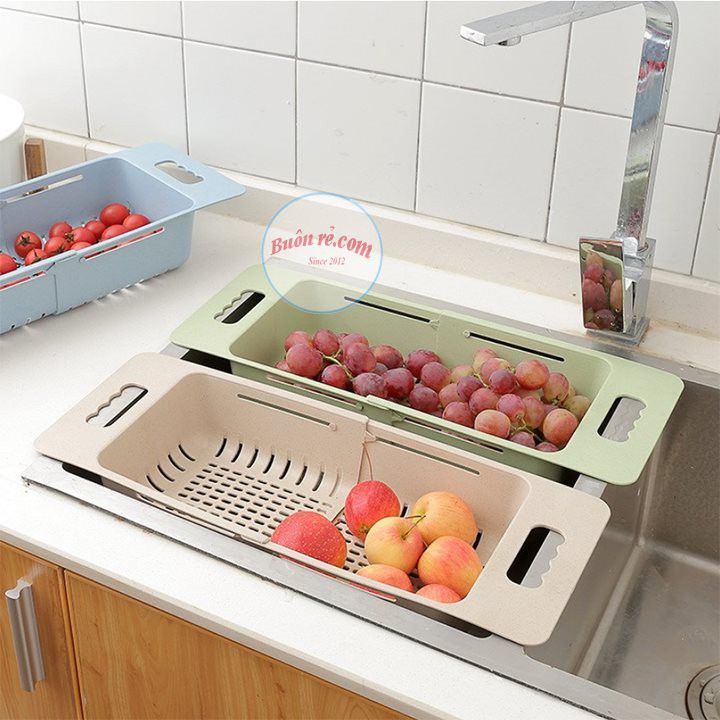 Khay, rổ gác bồn rửa chén bát Việt Nhật (5613) thông minh gấp gọn, điều chỉnh kích thước gài tiện lợi -Buôn rẻ 00662