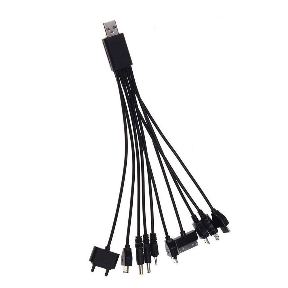 Dây cáp sạc điện thoại USB đa năng 10 trong 1 nhỏ gọn tiện lợi
