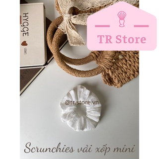 Scrunchies cột tóc xốp mini nhiều màu sắc