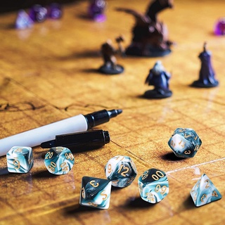Bộ 7 Xí Ngầu Đa Diện Cho DND Pathfinder Playing RPG