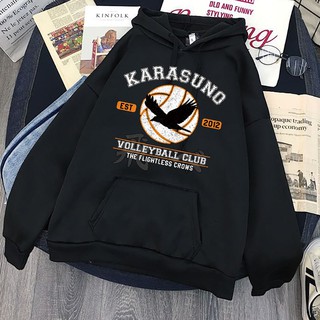Áo Hoodie Họa Tiết Hoạt Hình Haikyuu Phong Cách Harajuku Nhật Bản Size S-3Xl Cho Nam