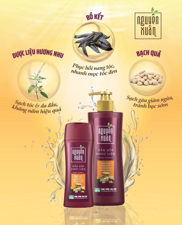 Mô tả Dầu gội Dược liệu Nguyên Xuân nâu 350ml - Dành cho tóc thường - Tặng thêm 10% thể tích giá không đổi - 1