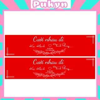 Tem dán chai nước đám cưới mới nhất 2022 TC Pukyn