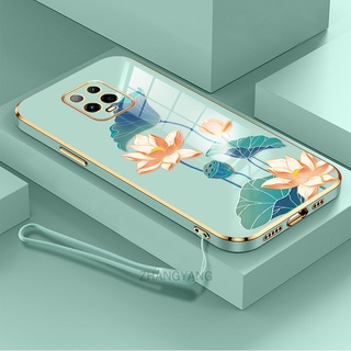 ốp lưng Redmi note 9s Redmi note 9 pro ốp điện thoại Redmi note 9s Redmi note 9 pro Ốp Điện Thoại TPU Dẻo Mạ Màu Họa Tiết Hoa Sen Sang Trọng