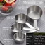 YYlingx Set 4 muỗng/cốc đo lường chất liệu thép không gỉ dung tích 60/80/120/235ml tiện lợi