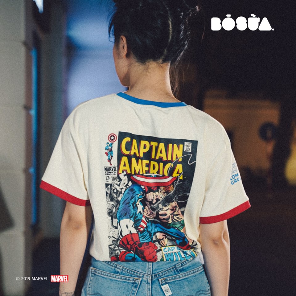 Áo phông nữ Captain America Bò Sữa by BOO | Shopee Việt Nam