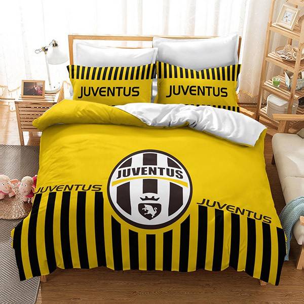 [Flip] Bộ chăn ga gối 3in1 Real Madrid Juventus Liverpool Bộ chăn ga trải giường Vỏ gối Phòng ngủ có thể giặt được