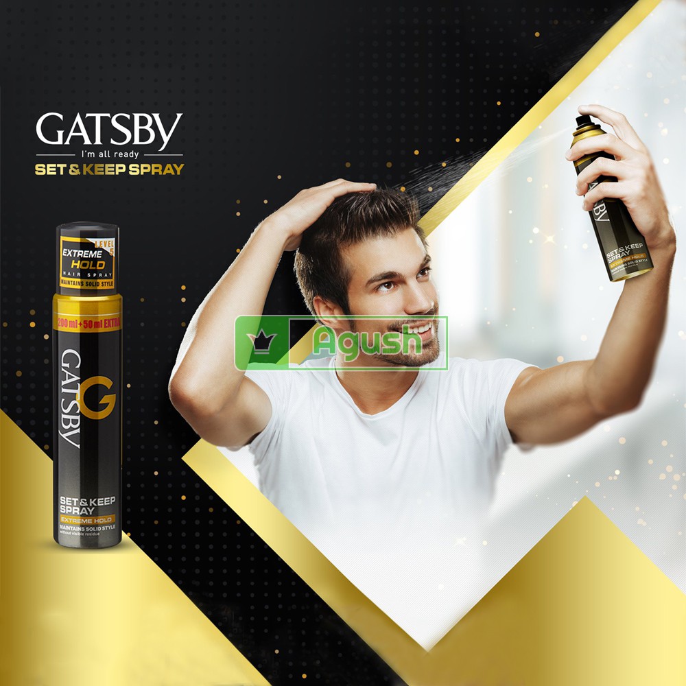 Keo xịt tóc nam nữ thơm cứng giữ nếp lâu chính hãng nhật bản Gatsby Hair Spray Extreme Hold lọ mini 66ml không bết dính