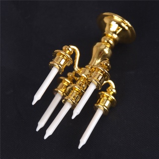 Bộ 2 Mô Hình Nến Vàng Tỉ Lệ 1 / 12 Trang Trí Nhà Búp Bê