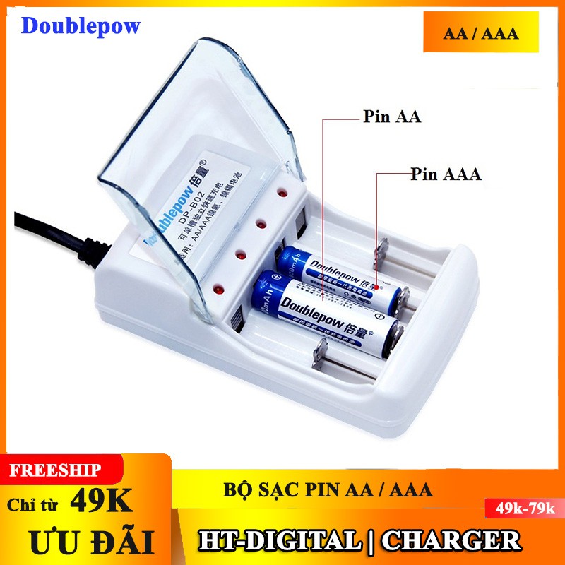 Bộ Sạc Pin AA AAA Doublepow DB02 - Bộ Sạc Pin Tiểu - Pin Sạc AA AAA ...