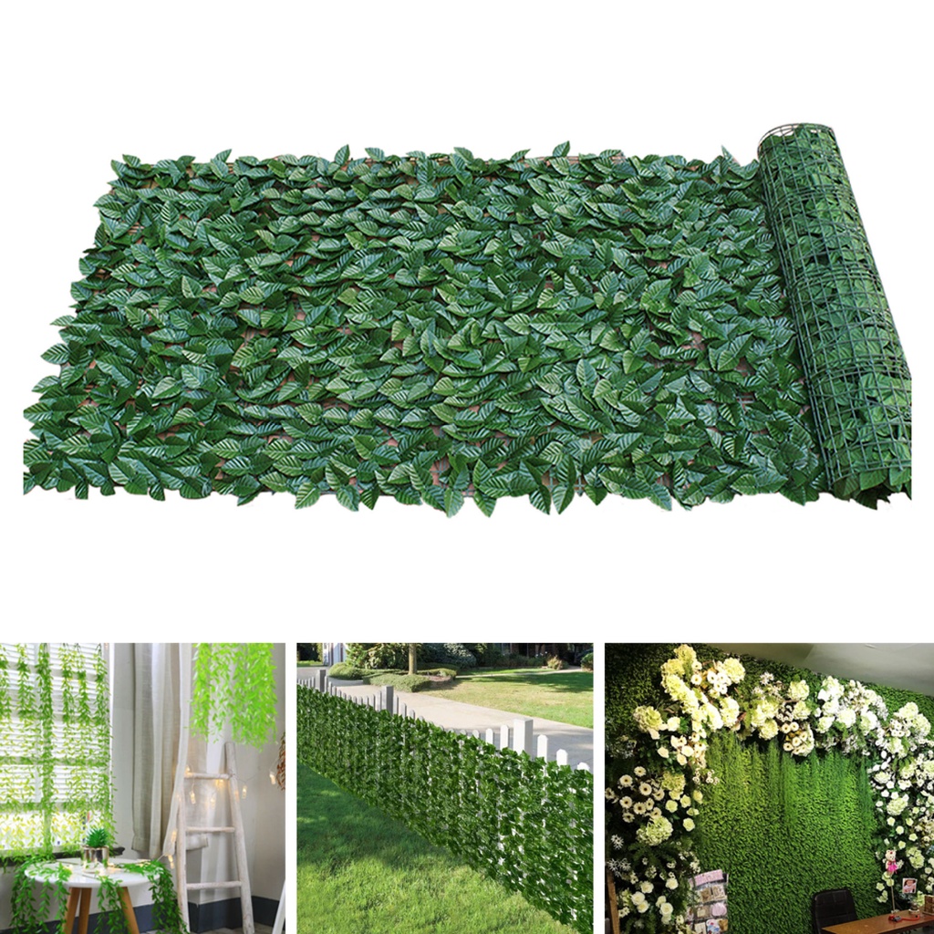 Hàng Rào Trellis Tường Sân Trang Trí Ngoài Trời 0.5X1M, Lá Nhân Tạo Bảo Vệ Riêng Tư-198-123CLICKVN