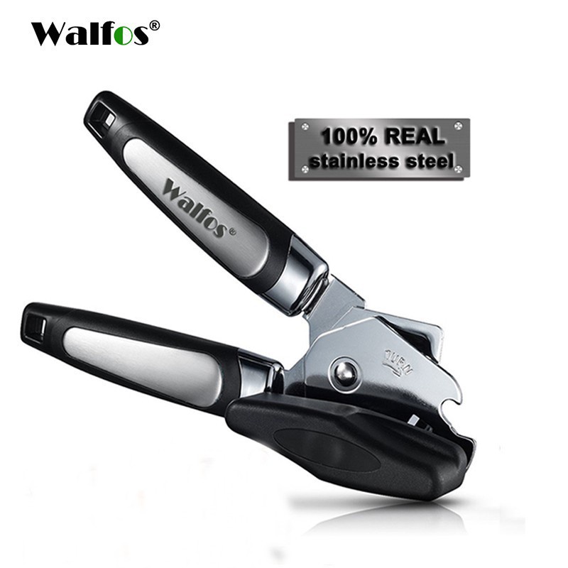 Ảnh Dụng Cụ Mở Đồ Hộp Walfos Bằng Thép Không Gỉ Cao Cấp Có Núm Vặn Dễ Dàng 1