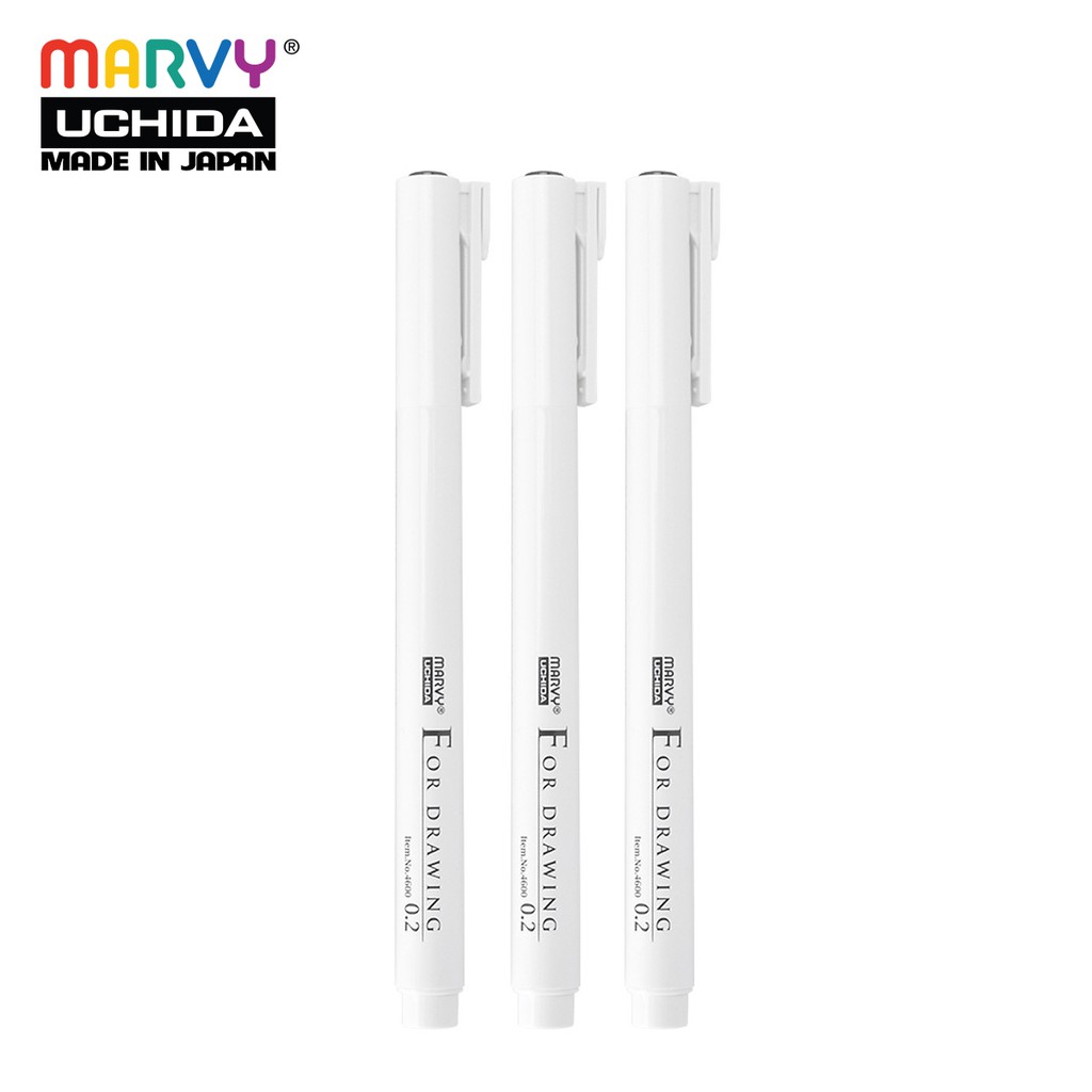 Ảnh Combo 3 Bút Line Đi Nét Chuyên Nghiệp Marvy Uchida 4600 1
