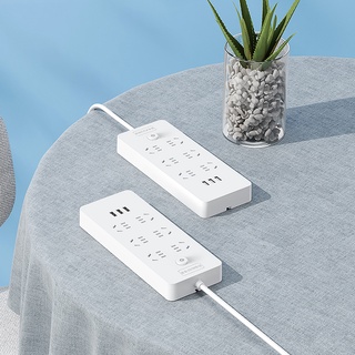 Ổ cắm điện thông minh Remax PC-6 hỗ trợ 3 USB và 6 phích cắm - công suất tải đến 2500W