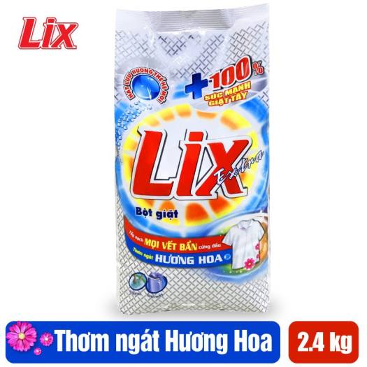 Ảnh Bột giặt Lix Extra hương hoa 2.4Kg EB247 làm trắng quần áo tăng gấp đôi sức mạnh lưu hương lâu cho giặt tay giặt máy 2