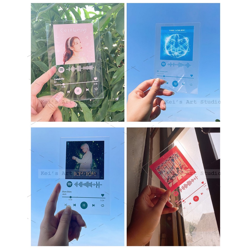 KHUNG ẢNH TRONG SUỐT SPOTIFY BTS (10X15cm) : Yet To Come, Born Singer, Run, Butter, Dynamite, Spring day, Agust, Jimin