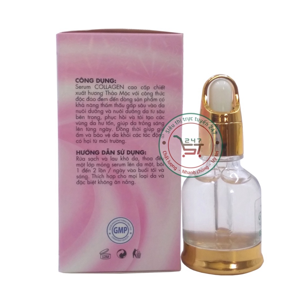 Serum dưỡng Trắng da mặt Giữ ẩm Phục hồi Tái tạo da hương Thảo Mộc Nabi One 25ml (Hồng-Trắng)