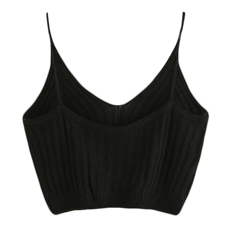Áo Croptop 2 Dây Màu Trơn Quyến Rũ Cho Nữ
