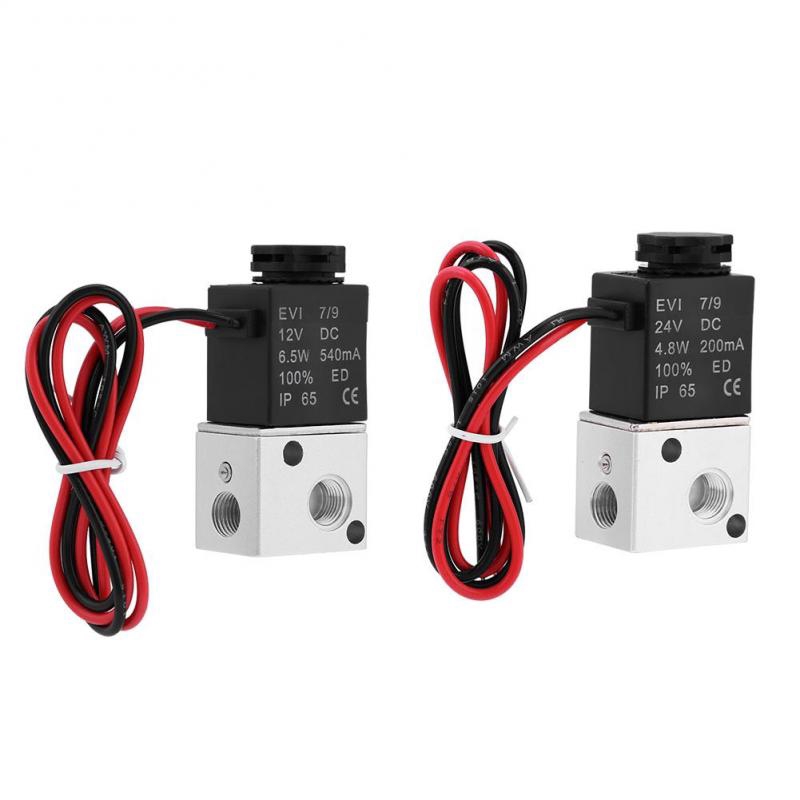 Van khí nén điện từ 3V1-06 DC 12V/24V 3 hướng 2 chiều 1/8"" BSP