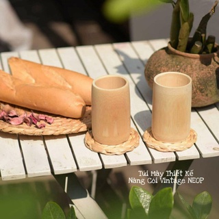 Thảm Lót Lục Bình Tròn Vintage 10cm - Dùng Lót Ly/Chén/Bát - Trang Trí - Chụp Ảnh Sản Phẩm - Hàng Thủ Công Xuất Khẩu