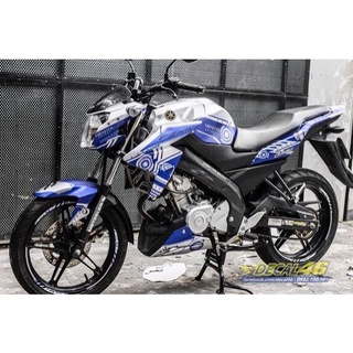 Tem Trùm FZ 150i tròn xanh trắng,Team Decal FZ 150i tròn xanh trắng