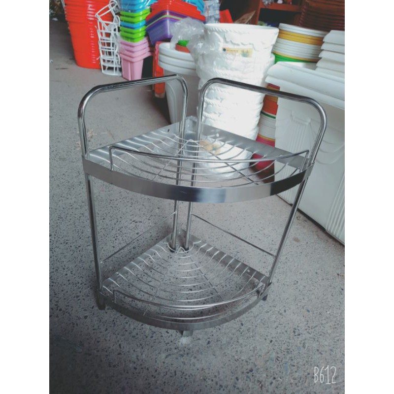 KỆ GÓC INOX  2 TẦNG VÀ 3 TẦNG LOẠI DÀY
