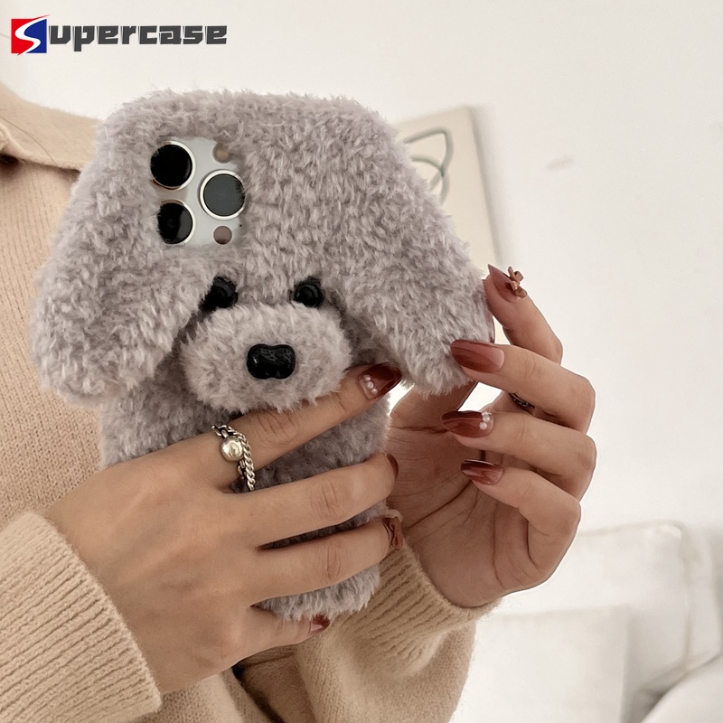 Ốp điện thoại cún bông 3D cho SAMSUNG GALAXY A03S A32 A22 A52 A72 A51 A71 A50 A50S A70 A70S A42 A12 A82 M42 M12 5G 4G