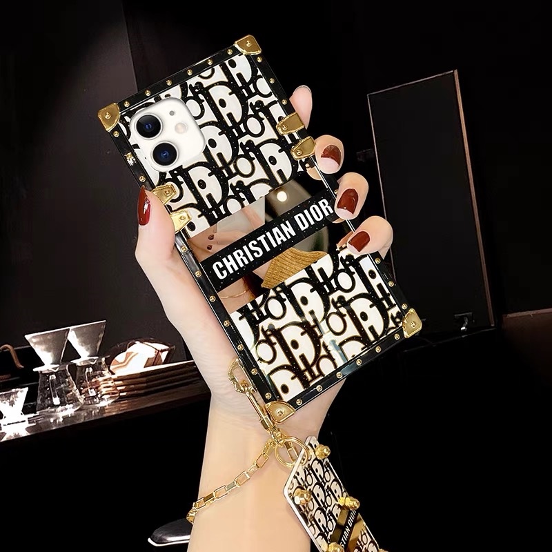 Dành Cho iPhone 17 16 15 14 PRO MAX 12 13 mini 11 Pro Max 13 12 Pro Max X Xs Max XR 14 15 16 Plus Chữ In Gương Kim Loại Mặt Dây Chuyền Điện Thoại