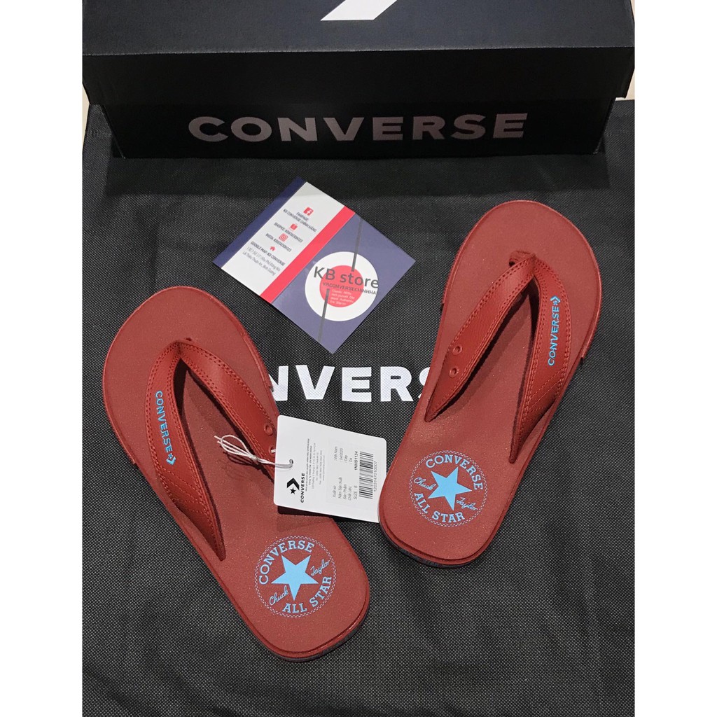 Dép Converse full đỏ chính hãng | Shopee Việt Nam