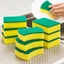 Miếng rửa chén bát 2 mặt xanh vàng tiện dụng,Miếng bọt biển tạo bọt cọ rửa xoong nồi siêu sạch