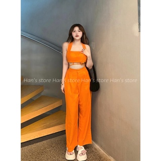 [HAN’S STORE ]SET YẾM CỘT CÓ SẴN MÚT KÈM QUẦN DÀI SIÊU XINH (ẢNH THẬT 1OO%)