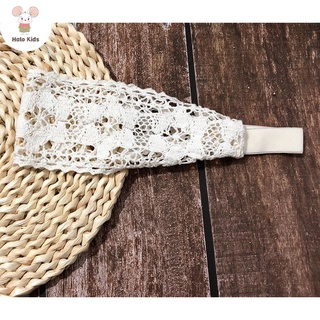 Băng Đô – Turban ren trắng hàn quốc cho bé/ Thun co giãn thoải mái