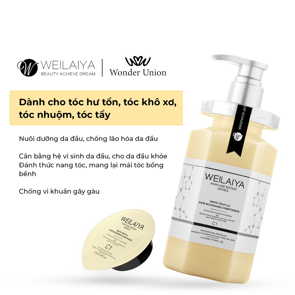 Mô tả Dầu xả tóc thảo dược Weilaiya chiết xuất nấm Truffle giúp chống lão hóa da đầu và mượt tóc cho tóc hư tổn 450ml - 3
