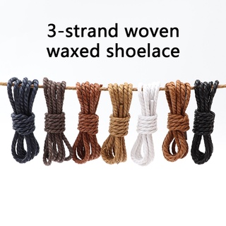 1 Cặp Dây Giày Bốt Martin Bằng Cotton Và Da Dạng Xoắn Chống Thấm Nước Tiện Dụng
