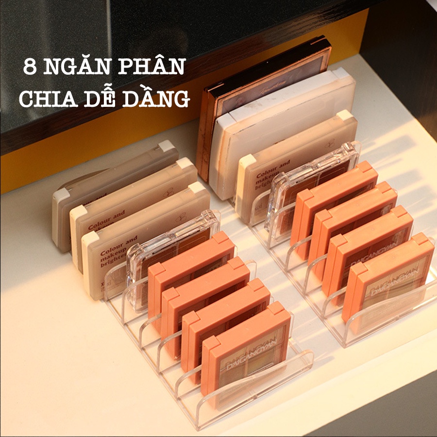 Hộp Đựng Phấn Mắt, Má Hồng, Đồ Trang Điểm 7 Ngăn Trong Suốt Enoda Home R011