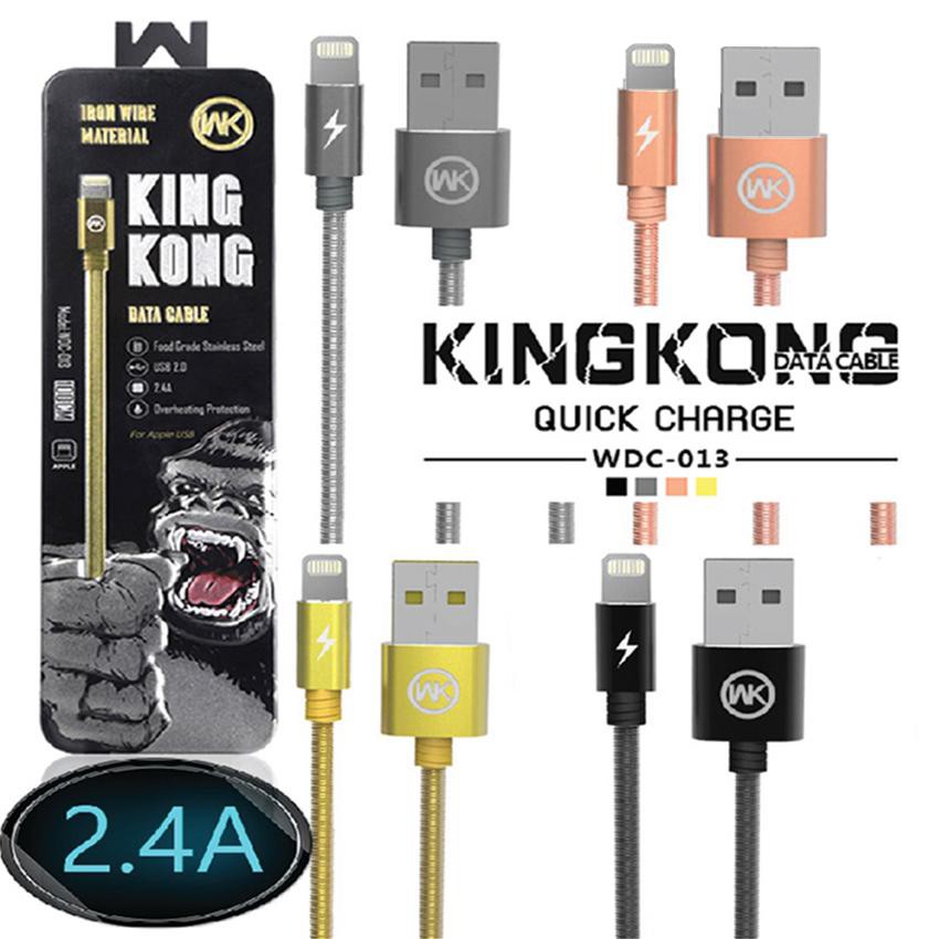 Ảnh Cáp sạc hỗ trợ sạc nhanh cao cấp WEKOMRE WDC-013 - hộp kim loại, thân dây lò xò độc đáo 1