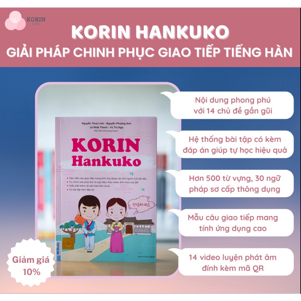 Sách - Giao tiếp tiếng Hàn Korin - Tặng kèm khóa học