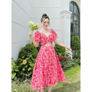 ĐẦM XÒE HOA DỰ TIỆC SIÊU SANG TRỌNG , TÔN DÁNG SIÊU XINH XẮN CHO CÁC NÀNG HIYU FASHION