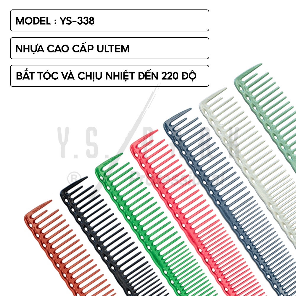 Ảnh Lược cắt tóc chịu nhiệt YS-338 cho tóc tỉa tự nhiên - Hàng chính hãng YS PARK Professional Nhật Bản 2