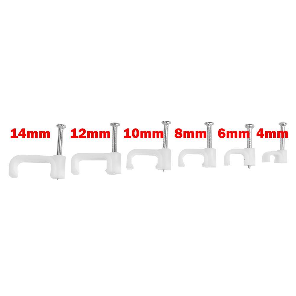 Neaverler 100 Chiếc Giá Đỡ Cố Định Hữu Ích Dây Buộc Phụ Kiện Điện Đa Năng Bền Cố Định Móng Tay Thép