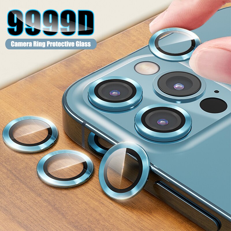 Vòng Kim Loại Kính Cho iPhone 17 Pro Max Full Cover Ống Kính Máy Ảnh Kính Bảo Vệ 15 14 13 12 Bảo Vệ Màn Hình 16 Pro Max Phim