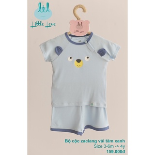 Bộ cộc vải tăm hình thú, tay Zaclang Littel Love - LiL mềm mát cho bé yêu