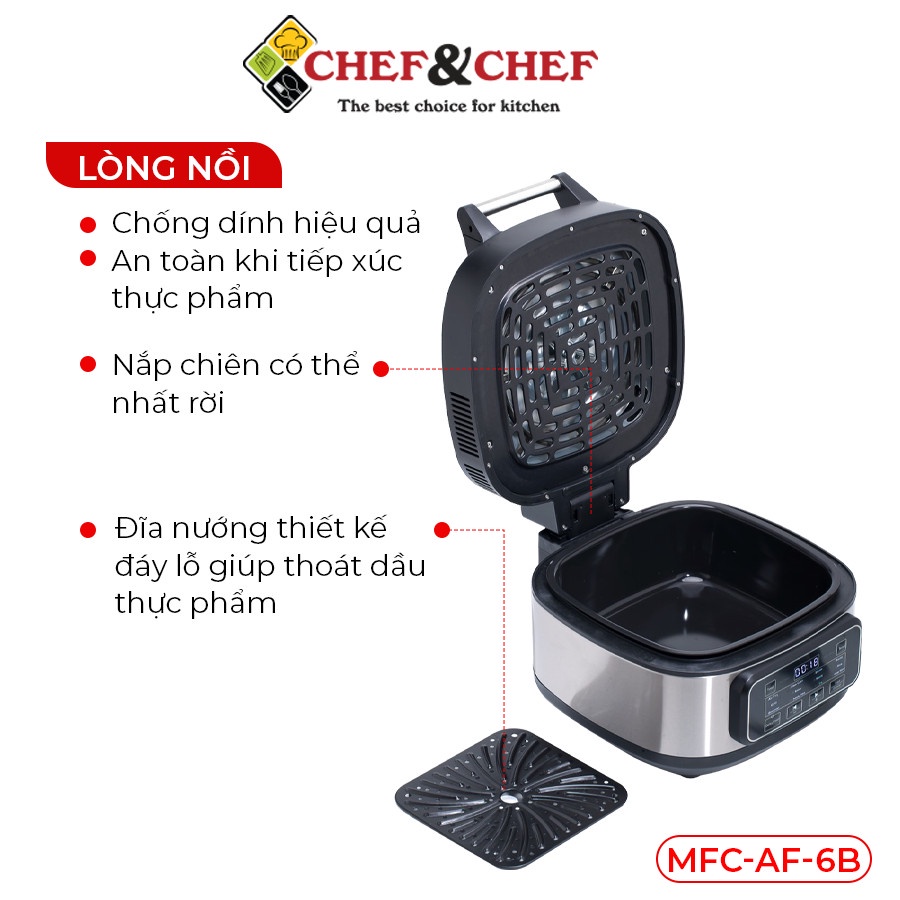 Ảnh Nồi Nướng CHEF&CHEF 12 in 1 – Thiết Kế Hiện Đại, Sang Trọng 4