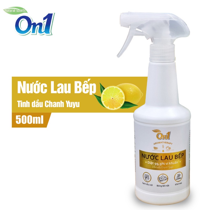 Ảnh Nước lau bếp năng On1 500ml N6701 tinh dầu chanh Yuzu giúp làm sạch bụi bẩn, dầu mỡ, cặn bám lâu ngày 3