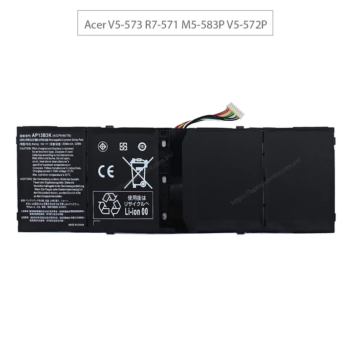 Pin Laptop Acer V5-573 V5-473 R7-571 R7-572 M5-583P V5-572P MÃ PIN AP13B8K VÀ AP13B3K - Pin lắp trong - Hàng Zin