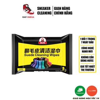 Khăn vệ sinh giày da lộn Suede Cleaning Wipes đa năng (12 khăn)