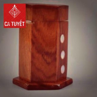 Lọ Đựng Tăm Gỗ Hương khảm Trai - Cô Gái Việt Nam ( Hàng cao cấp )