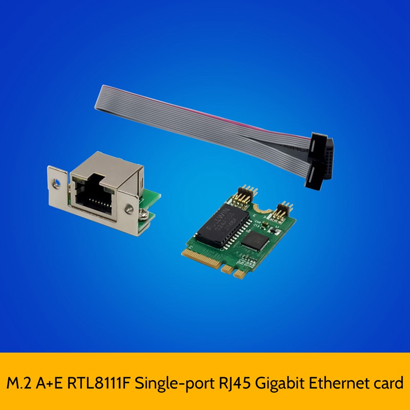 Card mạng PCIE mini M.2 A+E to RTL8111F Gigabit 1 cổng RJ45