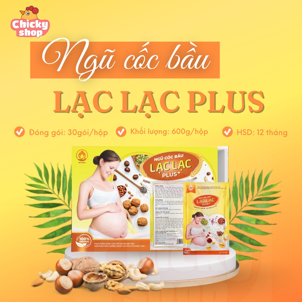 Mô tả Ngũ cốc bầu Lạc Lạc plus DR.MAYA hộp 30 gói/600gram - 1