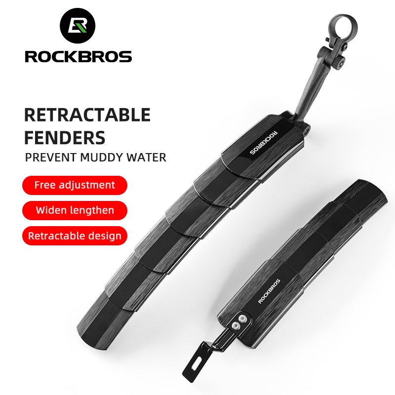 ROCKBROS Xe Đạp Chắn Bùn Bộ Có Thể Thu Vào Phát Hành Nhanh Xe Đạp Chắn Bùn Phía Trước Phía Sau Núi Gấp Xe Đạp
